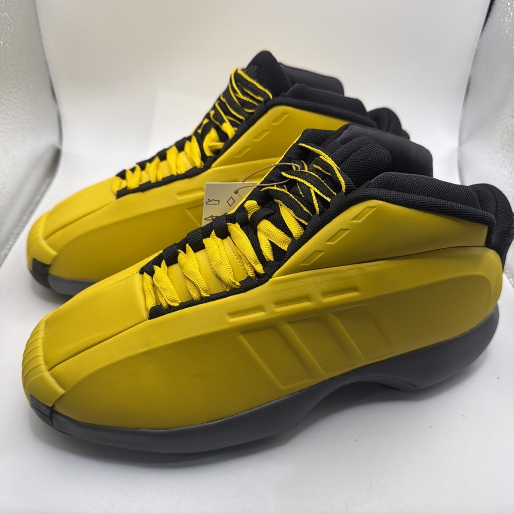 Adidas Crazy‎ 1 Mens Yellow And Black Sneakers Size 8. New